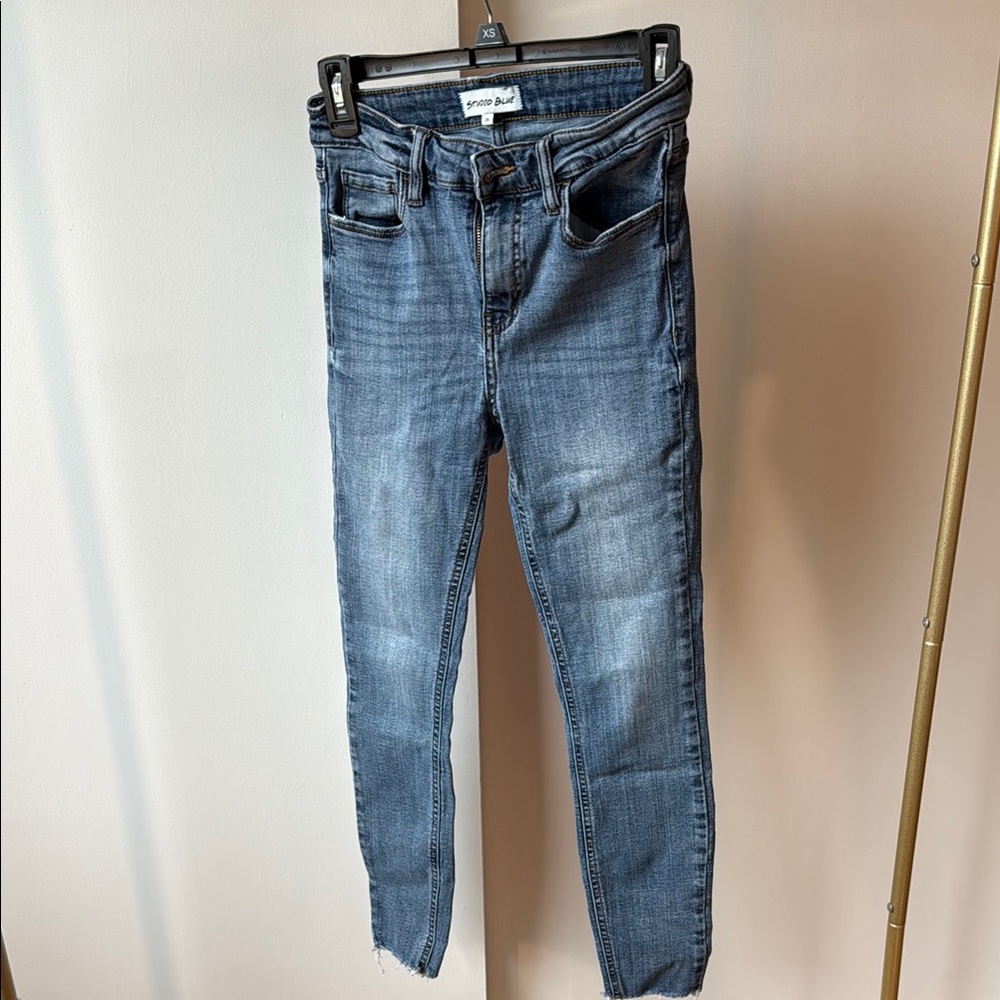 Sandro Blue Skinny Jeans with Distressed Look
